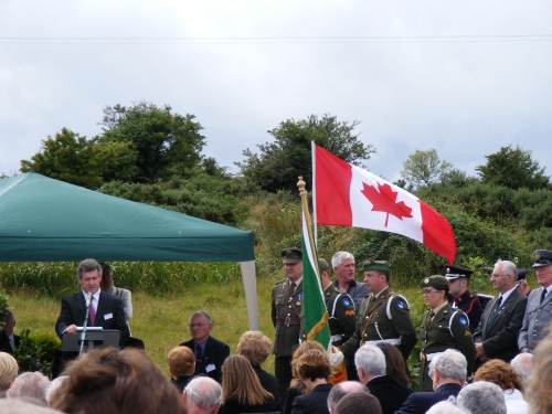 Tony McHugh, Lavally,
                introduces the EB134 Ceremony