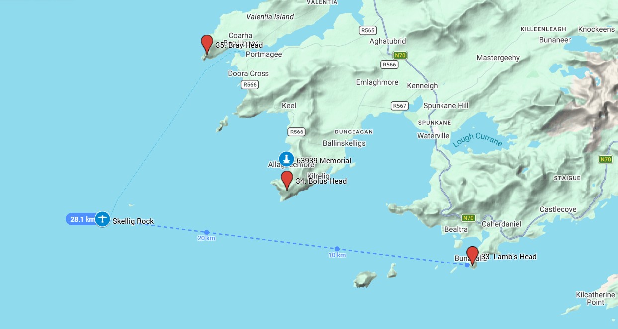 Map of LOP's nearest
          Skellig