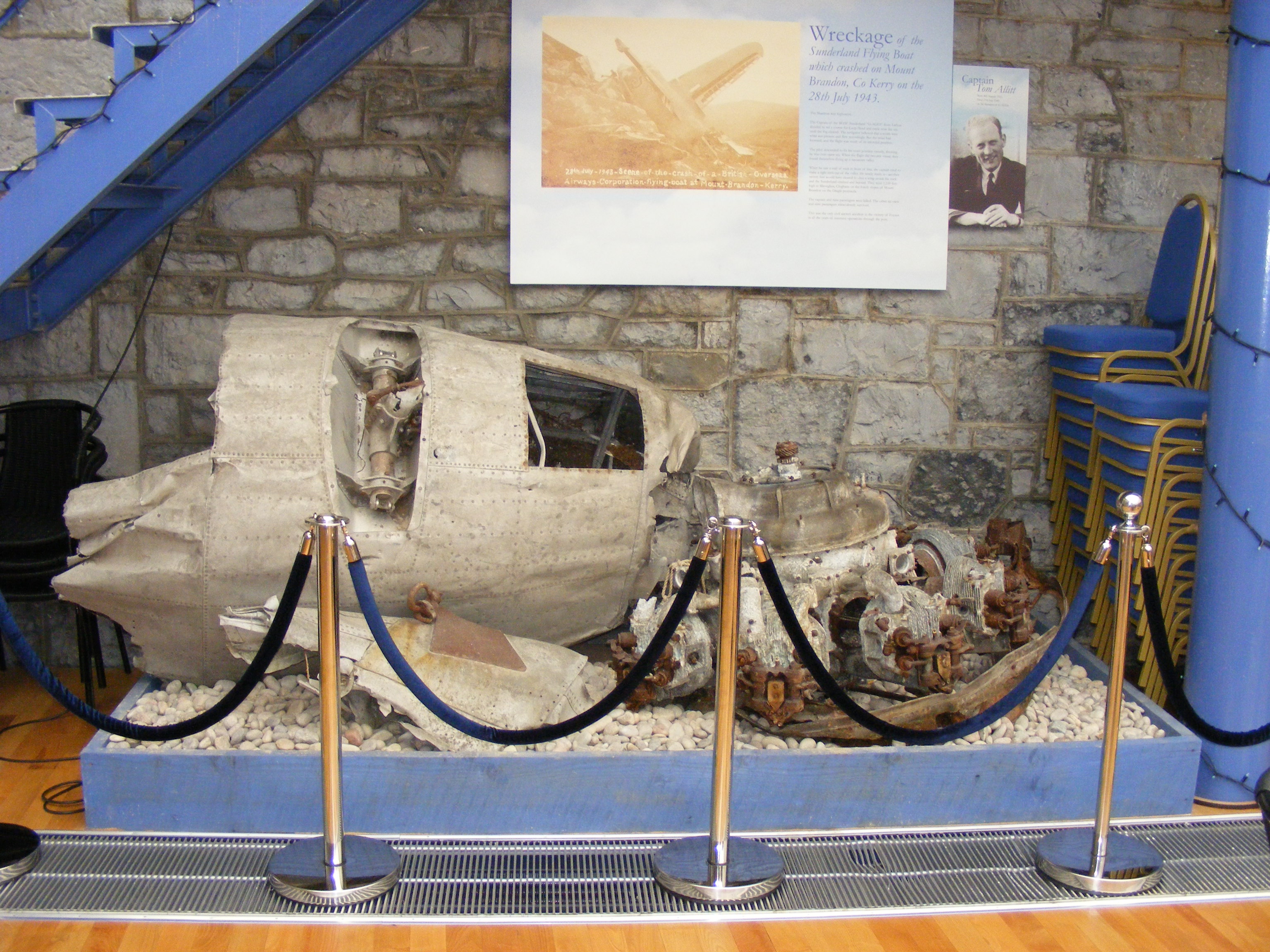 The Foynes Flying Boat Museum display for
              G-AGES, July 2007